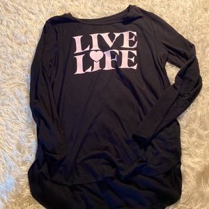 Girls Black long sleeve shirt